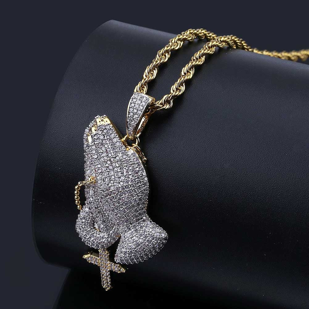 Iced "In-God's-Hands" Necklace