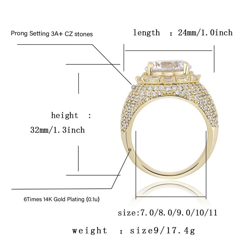 Iced "The-eye" Ring