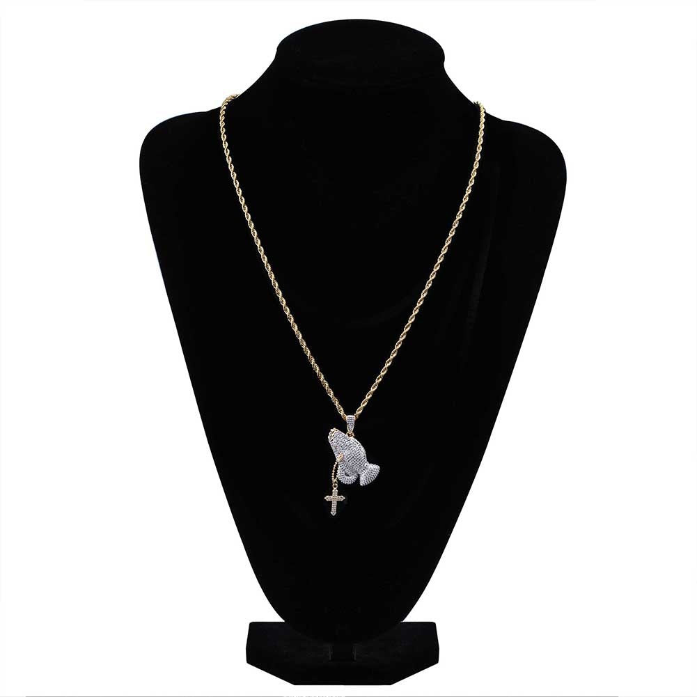 Iced "In-God's-Hands" Necklace