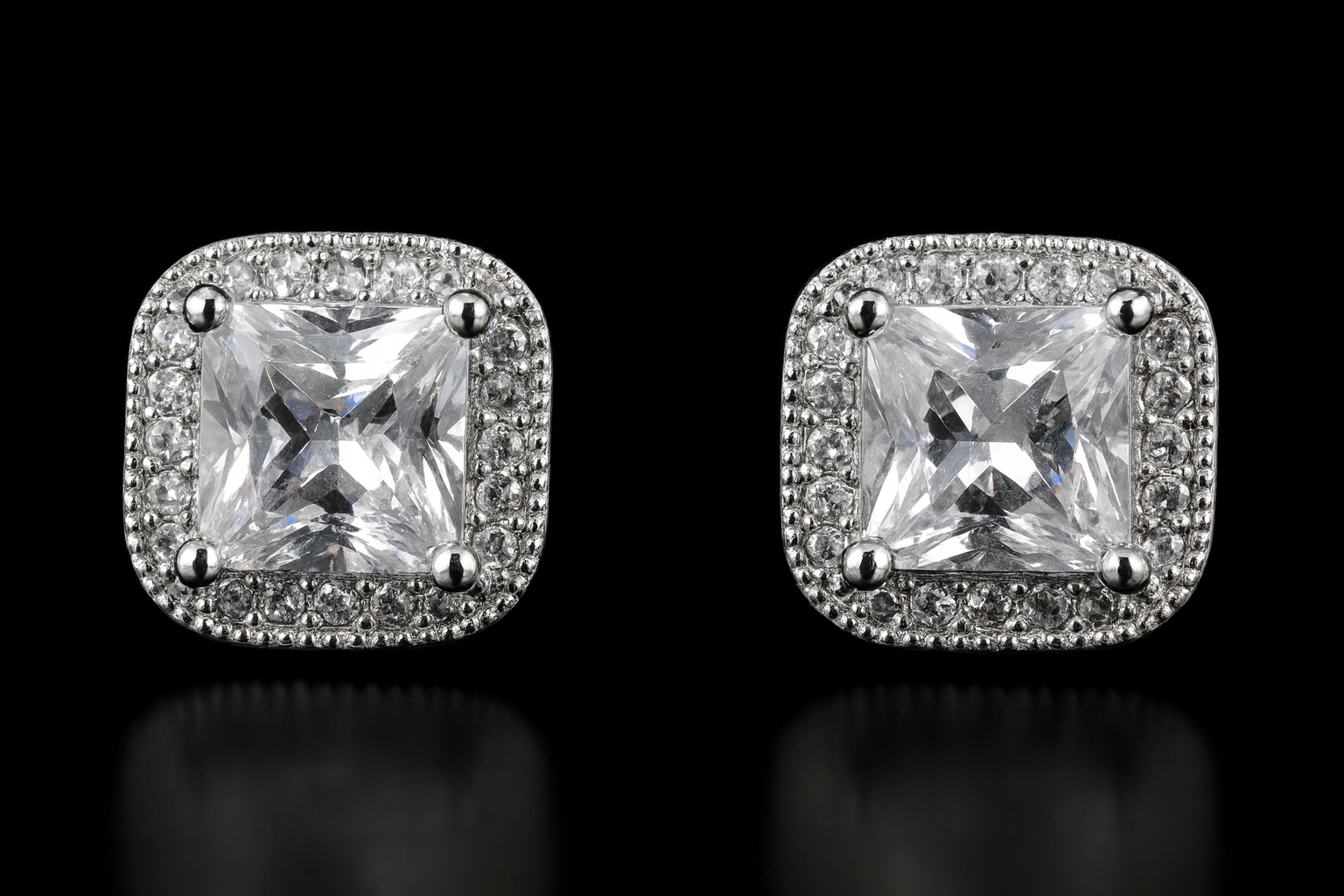 Iced "The-Square" Earrings